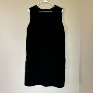 Brooks Brothers Dress Womens Large Shift Sleeveless‎ Pockets Black Gold Pockets
